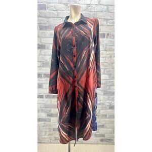 Horse Equestrian Novelty Print Shirtwaist Dress Women's Sz L‎
